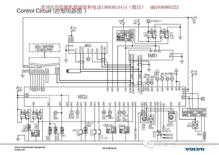 沃爾沃挖機(jī)電路圖怎么看