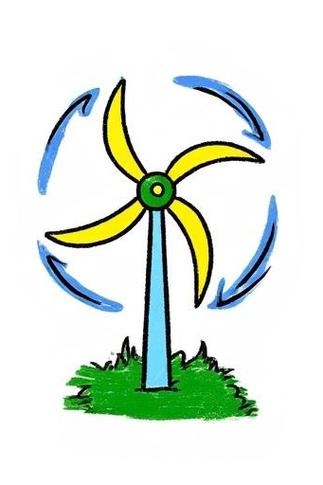 風力發電機圖片簡筆畫，風力發電機圖片大全